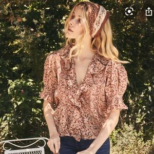 Doen Henri Blouse S - Pink Valley